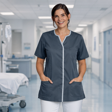 Lade das Bild in den Galerie-Viewer, 08/1337 Damen Schlupfkasack, kurzarm