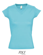 Lade das Bild in den Galerie-Viewer, L156 leichtes Damen V-Shirt