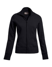 Lade das Bild in den Galerie-Viewer, E5295 Damen-Sweat-Jacke mit Stehkragen