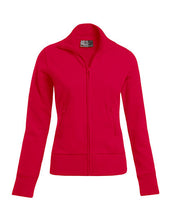 Lade das Bild in den Galerie-Viewer, E5295 Damen-Sweat-Jacke mit Stehkragen