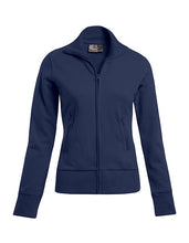 Lade das Bild in den Galerie-Viewer, E5295 Damen-Sweat-Jacke mit Stehkragen