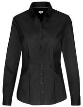 Lade das Bild in den Galerie-Viewer, SN080613 Damen Bluse, "schwarze Rose" Langarm